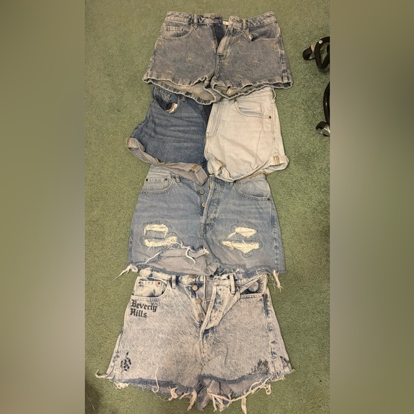 Women’s Pacsun Jean Shorts Set of 4 Size 26 Waist - Picture 2 of 12